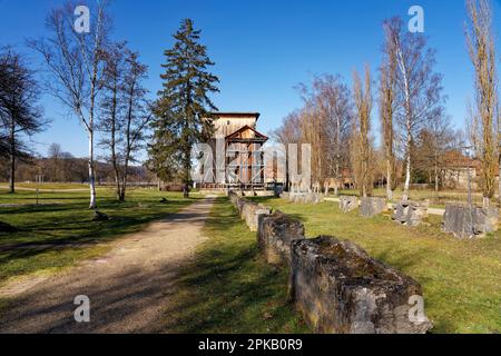 Soluzione salina nella stazione termale di Bad Kissingen, UNESCO - Sito Patrimonio Mondiale dell'Umanità, bassa Franconia, Franconia, Baviera, Germania Foto Stock