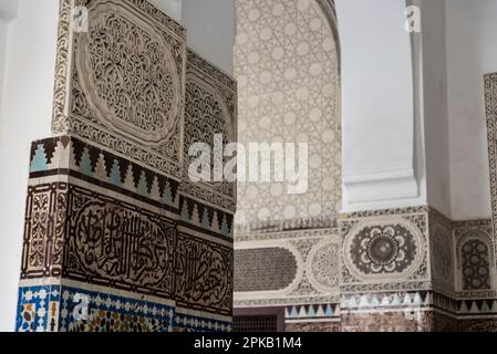 Bella decorazione delle pareti nella Grande Mosquee de Paris, Francia Foto Stock