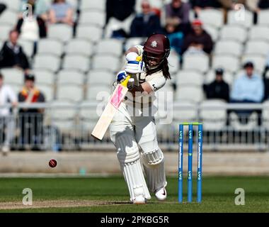 6th aprile 2023; Old Trafford, Manchester, Inghilterra: Divisione 1 County Championship Cricket, Lancashire contro Surrey Day 1; Rory Burns&#xa0;del Surrey Foto Stock