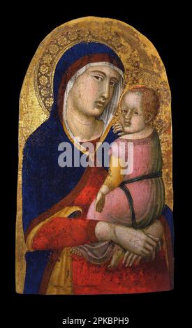 Madonna con chid circa 1340 di Pietro Lorenzetti Foto Stock