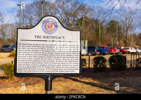 Tupelo, MS - Gennaio 2023: Luogo di nascita di Elvis Presley Foto Stock