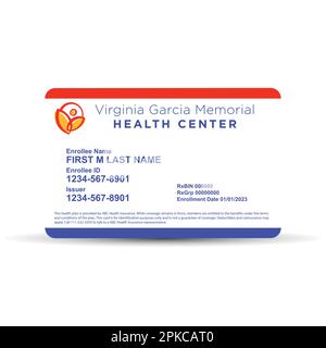 Illustrazione vettoriale della carta del Virginia Garcia Memorial Medicare Health Center Illustrazione Vettoriale