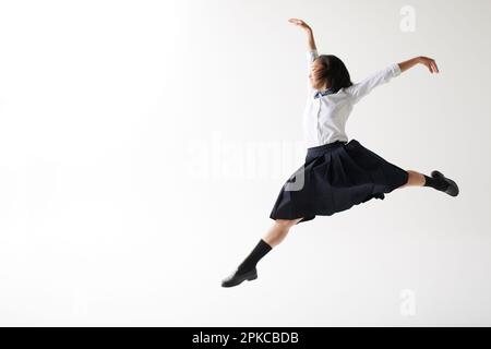 High School Girls Dancing Foto Stock