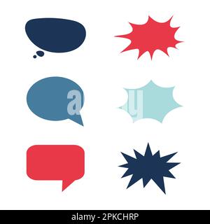 Confezione di bolle vocali di stile diverso Illustrazione Vettoriale