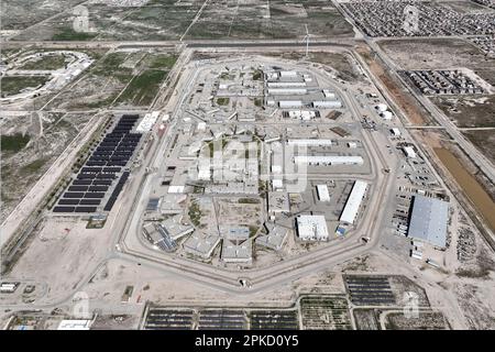 Vista aerea generale della California State Prison, Los Angeles County Jail, giovedì 6 marzo 2023, a Lancaster, California Foto Stock