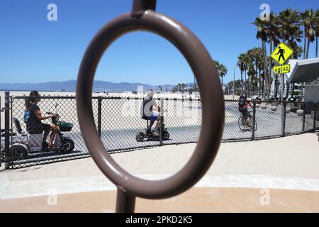 Vista generale di Venice Beach, California, Stati Uniti. Foto Stock