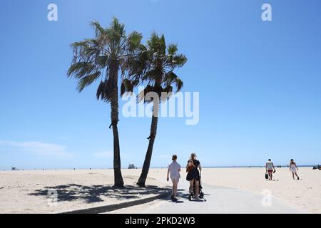 Vista generale di Venice Beach, California, Stati Uniti. Foto Stock