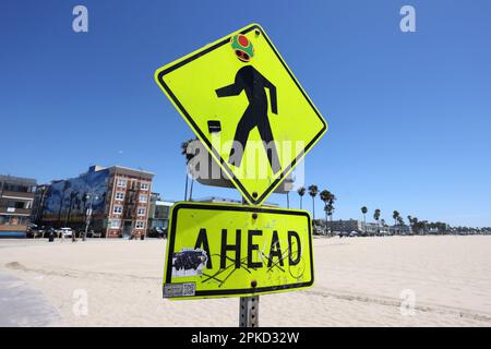 Vista generale di Venice Beach, California, Stati Uniti. Foto Stock