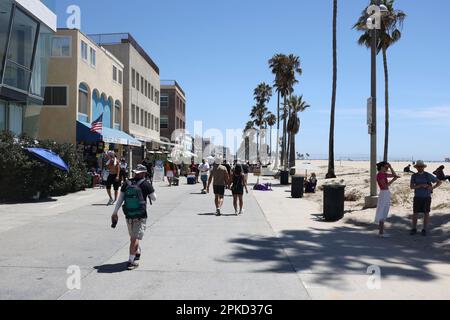 Vista generale di Venice Beach, California, Stati Uniti. Foto Stock