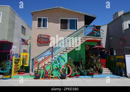 Vista generale di Venice Beach, California, Stati Uniti. Foto Stock