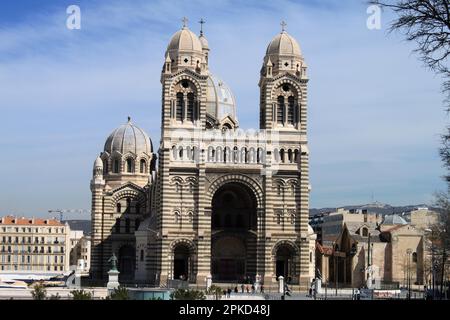Cattedrale di Marsiglia, Cattedrale di Marsiglia, Cattedrale di Sainte-Marie-Majeure di Marsiglia, Marsiglia, Francia Foto Stock