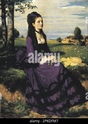 Lady in Violet 1874 di Pal Szinyei Merse Foto Stock