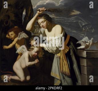 Venere Chastizing Cupid 1628 di Jan van Bijlert Foto Stock