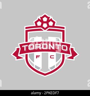 Vinnitsa, Ucraina - 10 gennaio 2023: Calcio americano MLS squadra di Toronto logo Illustrazione Vettoriale