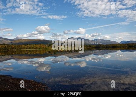 Un incredibile scatto panoramico realizzato nel comune di Narvik, Norvegia Foto Stock