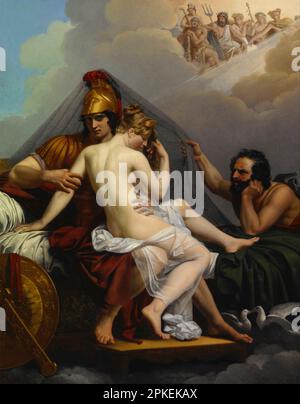 Marte e Venere sorpresi da Vulcan 1827 di Alexandre Charles Guillemot Foto Stock