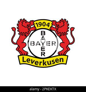Vinnitsa, Ucraina - 5 dicembre 2022: Calcio. Squadra di calcio della Bundesliga Bayer Leverkusen. Illustrazione editoriale vettoriale Illustrazione Vettoriale