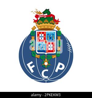 Vinnitsa, Ucraina - 5 dicembre 2022: Calcio. Logo FC Porto. Illustrazione editoriale vettoriale Illustrazione Vettoriale