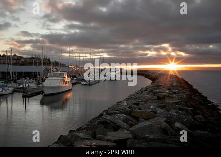 WA24153-00....WASHINGTON - Porto di Edmonds lungo il suono Puget. Foto Stock