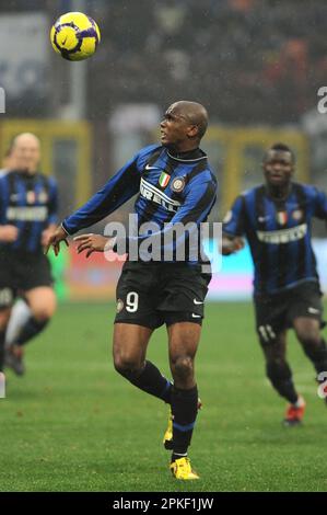 Milano, Italia, 29/11/2009 : Samuel Eto’o durante la partita Inter Fiorentina Foto Stock