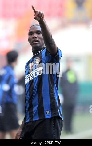 Milano, Italia, 07/02/2010 : Samuel Eto’o durante la partita Inter Cagliari Foto Stock