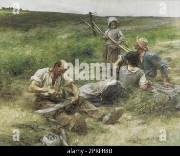 Haymaking 1887 di Leon Augustin Lhermitte Foto Stock