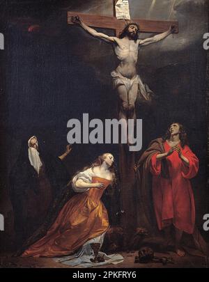 Crocifissione (1660 - 1665) di Gabriel Metsu Foto Stock