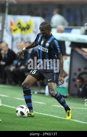 Milano, Italia, 11/09/2010 : Samuel Eto’o durante la partita Inter Udinese Foto Stock