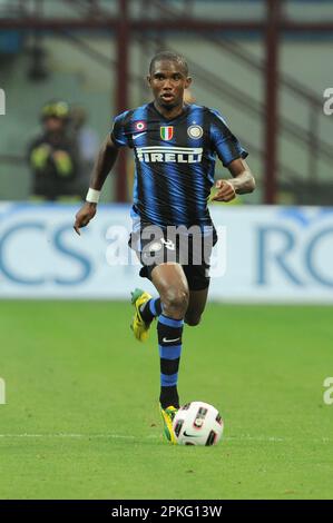 Milano, Italia, 11/09/2010 : Samuel Eto’o durante la partita Inter Udinese Foto Stock