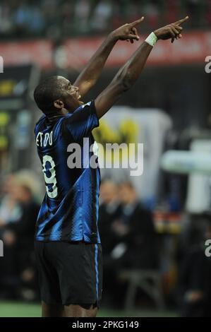 Milano, Italia, 11/09/2010 : Samuel Eto’o durante la partita Inter Udinese Foto Stock