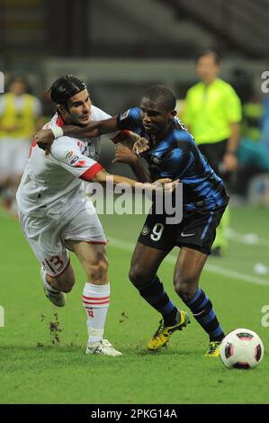 Milano, Italia, 22/09/2010 : Samuel Eto’o durante la partita Inter Bari Foto Stock