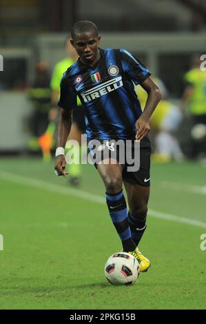 Milano, Italia, 22/09/2010 : Samuel Eto’o durante la partita Inter Bari Foto Stock