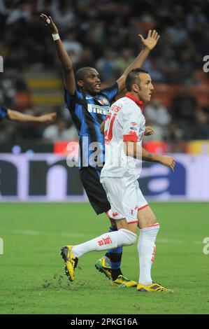 Milano, Italia, 22/09/2010 : Samuel Eto’o durante la partita Inter Bari Foto Stock