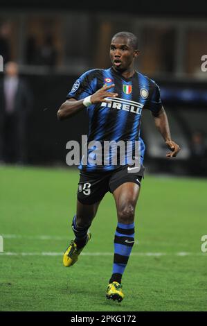 Milano, Italia, 29/09/2010 : Samuel Eto’o durante la partita Inter Werder Brema Foto Stock