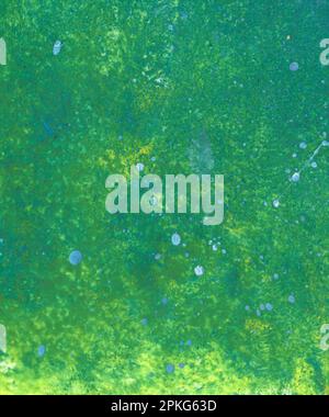 Sfondo verde acquerello, blu, giallo dipinto a mano per matrimoni, vacanze, logo e design decorativo. Immagine astrazione colorata Foto Stock