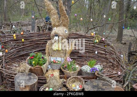 Berlino, Germania - 7 aprile 2023 - il Giardino Britzer. (Foto di Markku Rainer Peltonen) Foto Stock