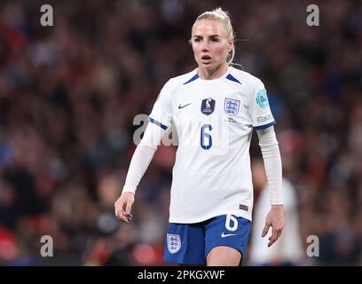 Londra, Inghilterra, 6th aprile 2023. Alex Greenwood dell'Inghilterra durante la partita femminile di CONMEBOL/UEFA Finalissima al Wembley Stadium, Londra. L'accreditamento dell'immagine dovrebbe leggere: Paul Terry / Sportimage Foto Stock