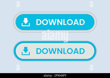 Vettore dei pulsanti di download Illustrazione Vettoriale