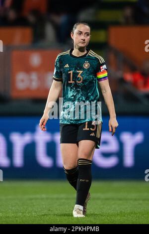 Sittard Geleen, Paesi Bassi. 07th Apr, 2023. Calcio, donne: Internazionali, Paesi Bassi - Germania, Fortuna Sittard Stadium. Il tedesco Sara Däbritz. Credit: Marius Becker/dpa/Alamy Live News Foto Stock