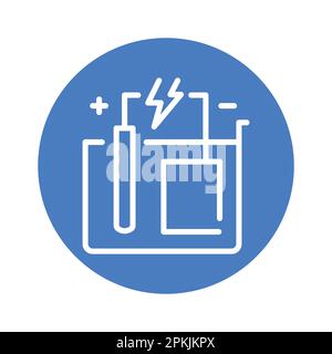 Icona della linea di colore della galvanizzazione. Lavorazione del metallo. Pittogramma per la pagina Web. Illustrazione Vettoriale
