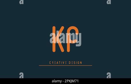 Lettere alfabetiche iniziali logo monogramma KF , FK Illustrazione Vettoriale
