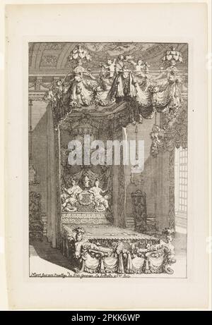 Progetto per un BedChamber di Stato, da Second Livre d'Appartement (secondo libro sugli interni) ca. 1702 di Daniel Marot Foto Stock