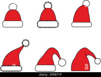 Set di berretto invernale. Illustrazione Vettoriale