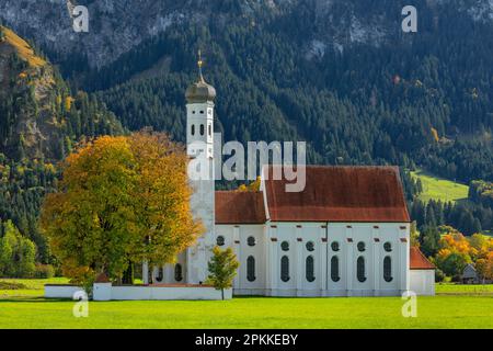 Chiesa di San Pellegrino Coloman, Schwangau, Allgau, Swabia, Baviera, Germania, Europa Foto Stock