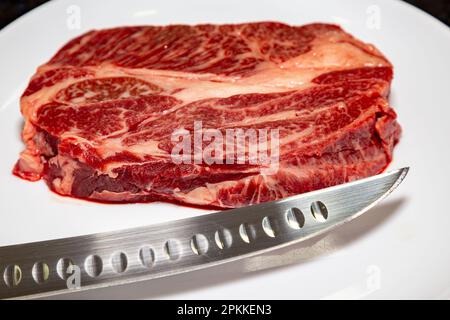 Wagyu Beef, il manzo giapponese più costoso e tenero del mondo Foto Stock