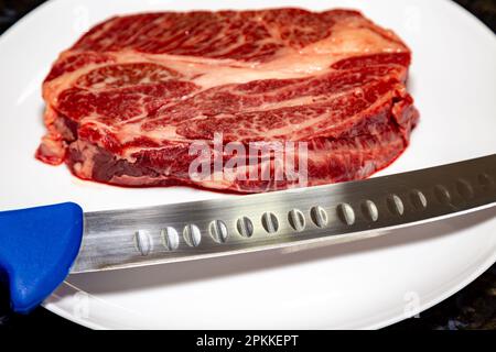 Wagyu Beef, il manzo giapponese più costoso e tenero del mondo Foto Stock