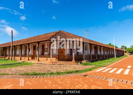 Vecchie case coloniali, Missione di Concepcion, Missioni Gesuite di Chiquitos, Patrimonio dell'Umanità dell'UNESCO, dipartimento di Santa Cruz, Bolivia, Sud America Foto Stock