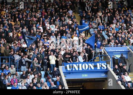 King Power Stadium, Leicester, Regno Unito. 8th Apr, 2023. Premier League Football, Leicester City contro AFC Bournemouth; Leicester City Fans Credit: Action Plus Sports/Alamy Live News Foto Stock