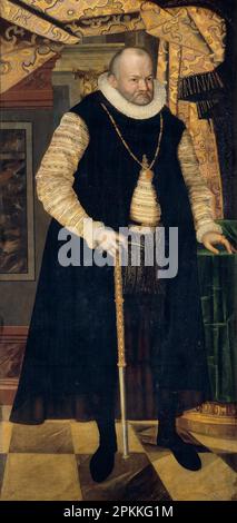 Ritratto del Principe Elettore Agosto di Sassonia (1526-1586) 1586 di Cyriacus Reder Foto Stock