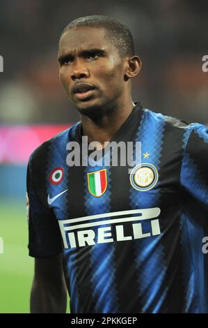 Milano, Italia, 06/11/2010 : Samuel Eto’o durante la partita Inter Brescia Foto Stock